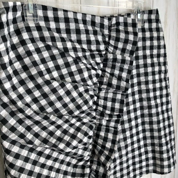 Anthropologie Plaid Checks Ruffle Mini Skirt Lilis - Picture 4 of 6